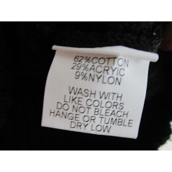 Böhme Black Ribbed Knit Sweater Top L Short Sleeve Textured Stretch NWT - Picture 6 of 12